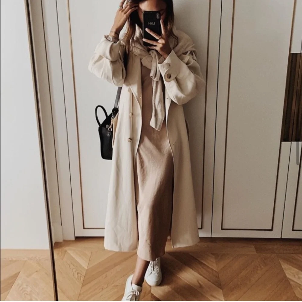 Babaton 1-01 Tarek trench coat Constant camel L XL w/o belt as is - Picture 6 of 6